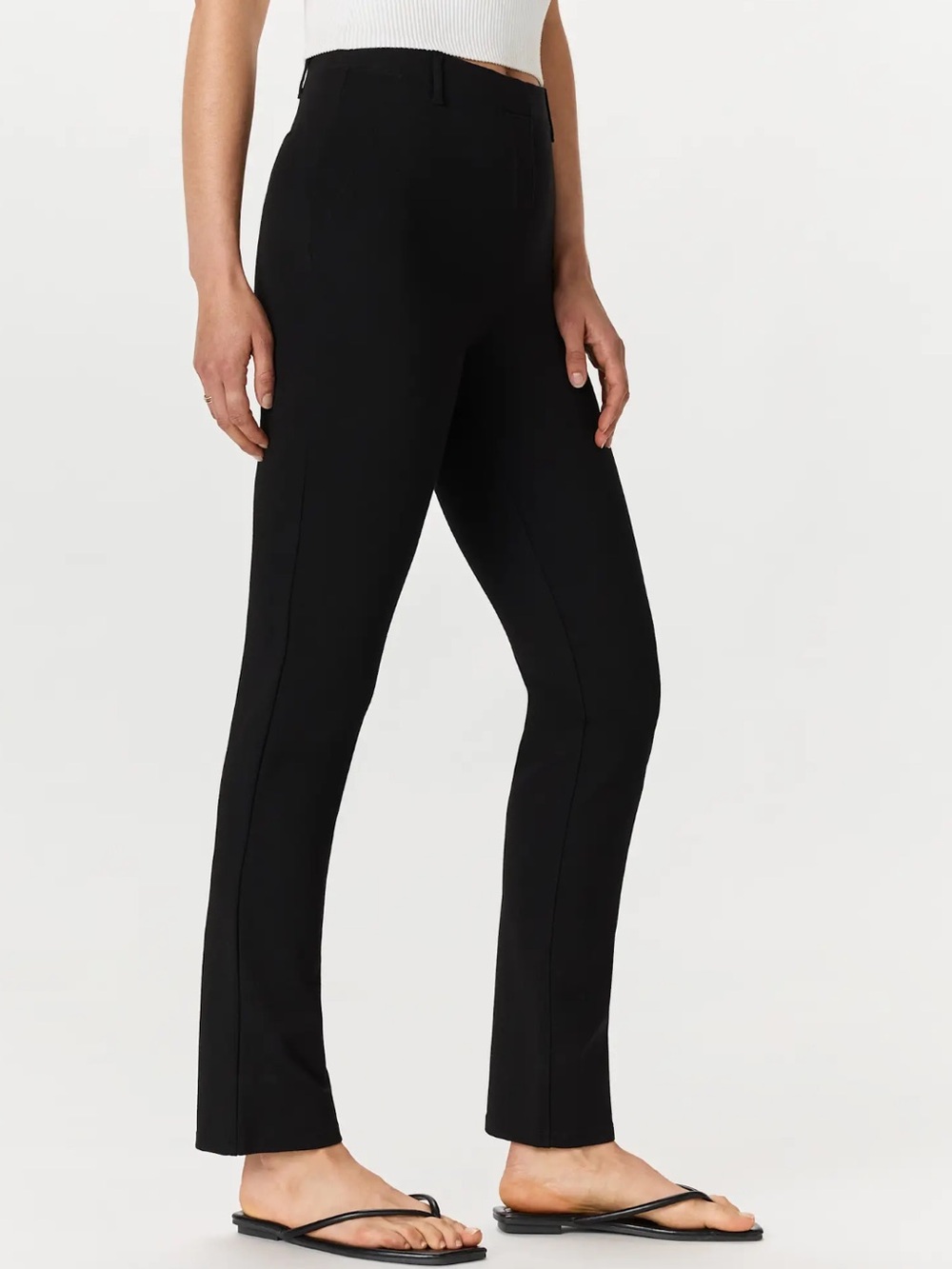 Quince Black Ponte Straight-Leg Women's Pants